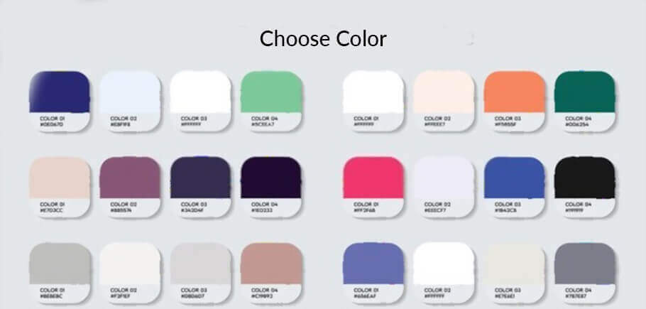 Choose Color of business card